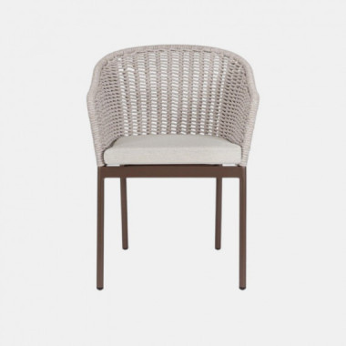 Silla de jard&iacute;n de exterior ARENA color chocolate Terrazza collection&reg;