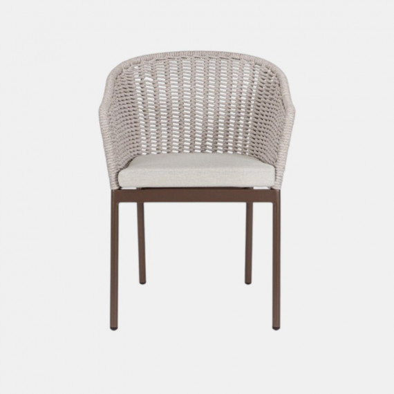 Silla de jardín de exterior ARENA color chocolate Terrazza collection®