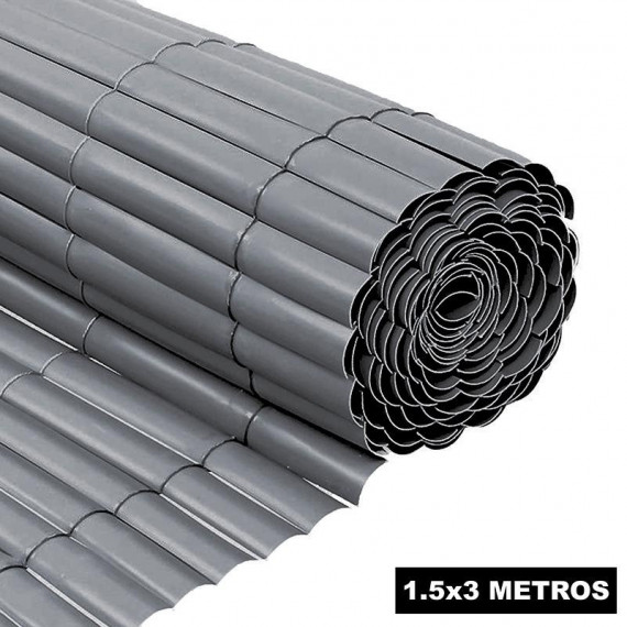 CAÑIZO PLÁSTICO GRIS SIMPLE CARA DONNA GARDEN 1.5X3 M