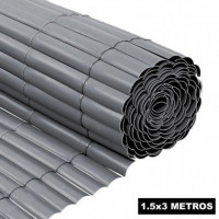 Cañizo Plástico Gris Simple Cara DONNA GARDEN 1.5X3 M
