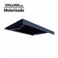 Toldo Retractil Motorizado Gris de Exterior DONNA GARDEN 395X300 Cm