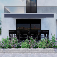 Toldo Retractil Motorizado Gris de Exterior DONNA GARDEN 395X300 Cm