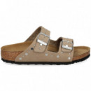 Pala 2 Hebillas Tachas Beige  BIRKENSTOCK