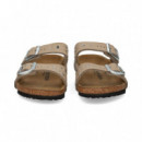 Pala 2 Hebillas Tachas Beige  BIRKENSTOCK