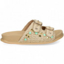 PALA 2 HEBILLAS+PIEDRAS RAFIA BEIGE