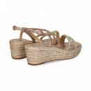 SANDALIA TIRA EMPEINE STRASS CAMEL