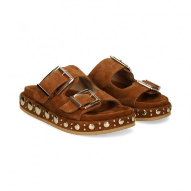 PALA 2 HEBILLAS+TACHAS ANTE CUERO