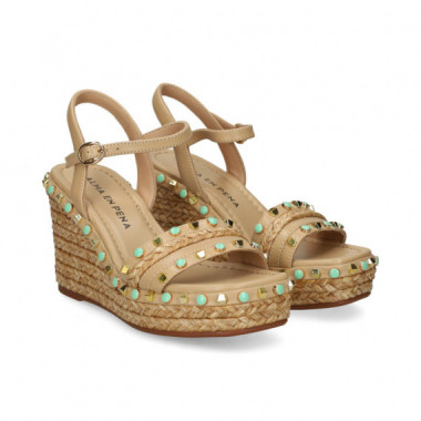 CARMELITA CUNA+PIEDRAS PIEL BEIGE