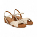 SANDALIA CRUZADA PIEL HIELO