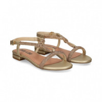 Sandalia Bebe Strass + Oro  BIBI LOU