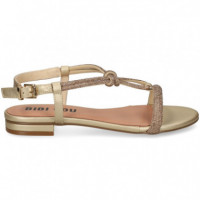 Sandalia Bebe Strass + Oro  BIBI LOU
