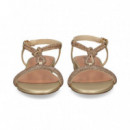 SANDALIA BEBE STRASS + ORO