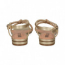 SANDALIA BEBE STRASS + ORO