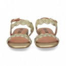 SANDALIA 2 TIRAS ONDAS ORO