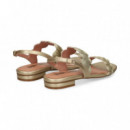 SANDALIA 2 TIRAS ONDAS ORO