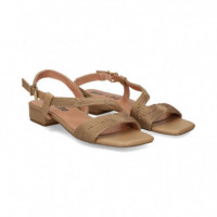 Sandalia Tira Empeine Camel  BIBI LOU
