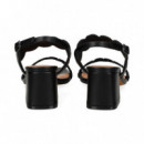 SANDALIA 2 TIRAS ONDAS NEGRO