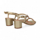 SANDALIA EMPEINE ANUDADO ORO