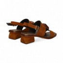 SANDALIA 2 TIRAS PIEDRA ANTE CUERO