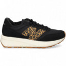 DEPORTIVO N LEOPARDO ANTE+MALLA NEGRO