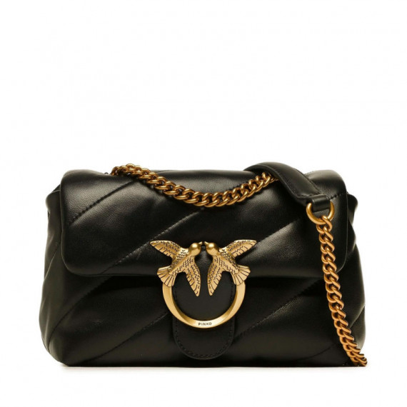 Bandolera Acolchada Mini PINKO Love Puff Negra