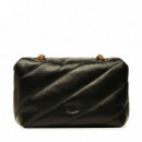 Bandolera Acolchada Mini PINKO Love Puff Negra