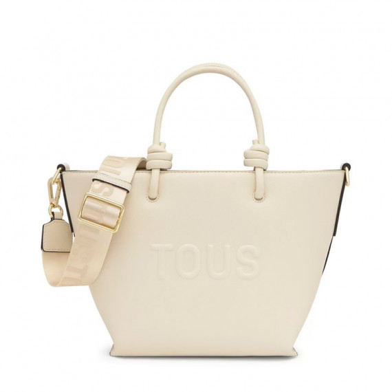 Bolso Capazo Pequeño la Rue New Beige de TOUS