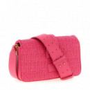 Bandolera Love One Mini Slouchy Rafia  PINKO