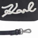 Mini Bolso de Mano con Pedrería  KARL LAGERFELD