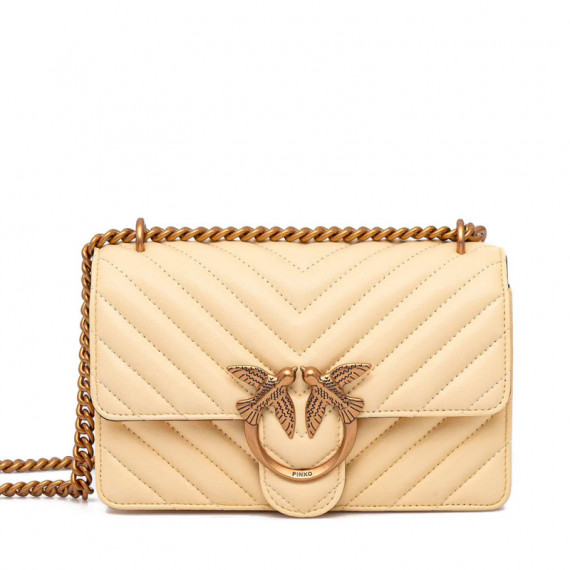 Bolso Love One Mini Dc Sheep Nappa Chevron  PINKO