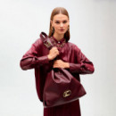 Bolso Shopper Efecto Piel con Logo Lc Ovalado  LOLA CASADEMUNT