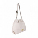 Bolso Shopper Efecto Piel con Logo Lc Ovalado  LOLA CASADEMUNT