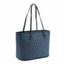Bolso Tote de Denim con Jacquard  LIU JO