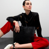 Bolso Shopper Desestructurado Pespuntes Monograma  LOLA CASADEMUNT