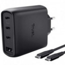 Cargador TRUST Maxo 3XUSB-C 1XUSB-A 65W + Cable Usb-c 2M Black