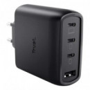 Cargador TRUST Maxo 3XUSB-C 1XUSB-A 65W + Cable Usb-c 2M Black