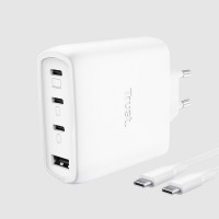 Cargador TRUST Maxo 3XUSB-C 1XUSB-A 65W + Cable Usb-c 2M White