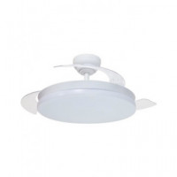 Ecomax Ventilador de Techo 3 Aspas Retractiles, Luz Led ,modo Frio Calor con Mando Ventbe  LALO