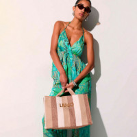 Bolso Tote Grande a Rayas  LIU JO