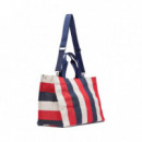 Bolso Tote Grande a Rayas  LIU JO