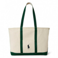 Bolso Tote de Loneta con Big Pony  RALPH LAUREN BAGS