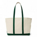 Bolso Tote de Loneta con Big Pony  RALPH LAUREN BAGS
