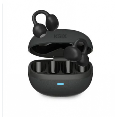 Auriculares Inal&aacute;mbricos Ksix Clipon USB-C Autonom&iacute;a 19h Llamadas Open Ear Negro BTW08N