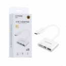 Adaptador Wephone 4 en 1 Tipo-C a SD/TF/USB 3.0 5Gbps WJ06