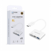 Adaptador Wephone 4 en 1 Tipo-C a SD/TF/USB 3.0 5Gbps WJ06