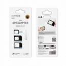 Adaptador Wephone SIM 4 en 1 Kit Nano Micro y SIM Estándar con Clip Expulsor
