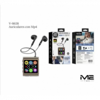 Reproductor MP3 con Auriculares BLUETOOTH Inalámbrico Wireless 5.4 Ranura para Tarjeta Tf Akz Q53 V-8638  COMPTABLE