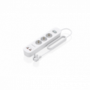 Regleta de Enchufes Multifunción con 3 Tomas + Cargador PD3.0 20W 2xUSB-C 2xUSB-A 1.4M Blanco ASPS-2A2C10-W