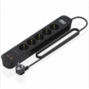 Regleta Aisens 5 Tomas 2 USB-A 2 USB-C con Protección e Interruptor ASPS-2A2C15-BK