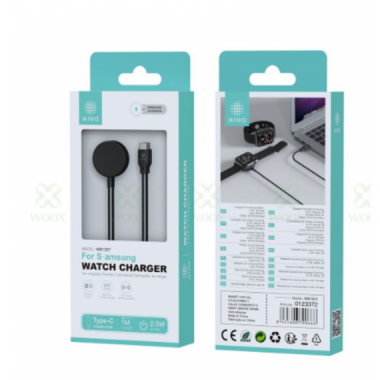 Cargador Magn&eacute;tico Inal&aacute;mbrico Ikrea para Smartwatch Samsung Conector Tipo-C 2.5W 1M WB1337
